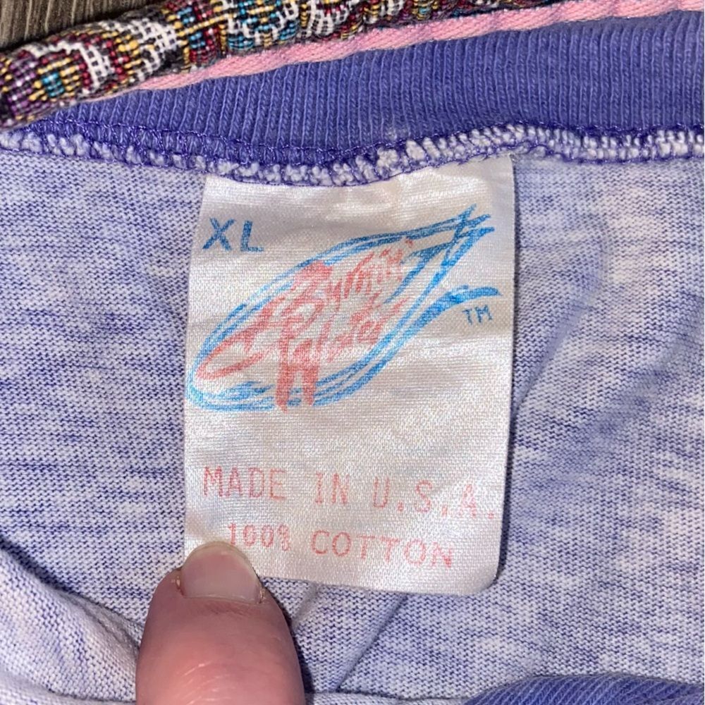 Vintage Surf Style Blue‎ 80s 90s BURNIN' WATER TEXAS T Shirt XL - Picture 4 of 4